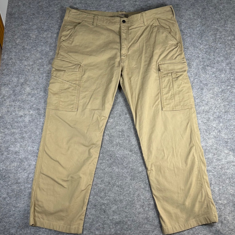 Carhartt Mens Tan Relaxed Straight Rugged Flex Cargo Pants 42x32